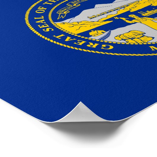 Poster Flag du Nebraska (Coin)