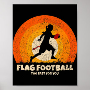 Poster Flag Football Girls Women Fast pour vous sur le pi