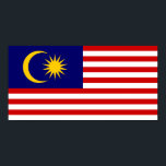 Poster Flag malaisien<br><div class="desc">Drapeau patriotique de Malaisie.</div>