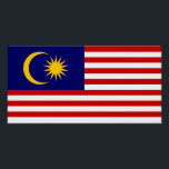 Poster Flag malaisien<br><div class="desc">Drapeau patriotique de Malaisie.</div>