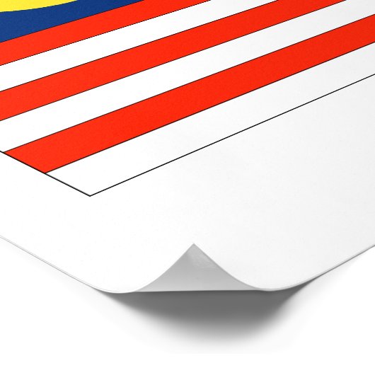 Poster Flag malaisien (Coin)