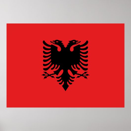 Poster Flag of Albania (Devant)