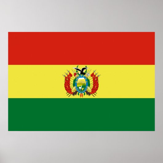 Poster Flag of Bolivia (Devant)