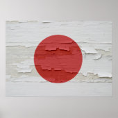 Poster Flag of Japan Weathered (Devant)