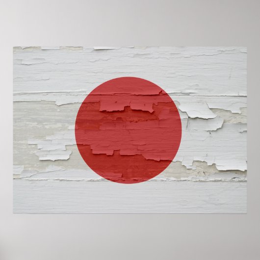 Poster Flag of Japan Weathered (Devant)