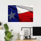 Poster Flag of Texas Pop Art (Bureau à domicile)