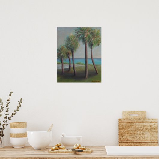 POSTER FLAGLER BEACH PALMS (Cuisine)