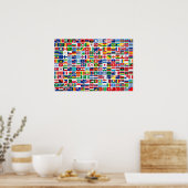 Poster Flags de la nation World All Countries (Cuisine)