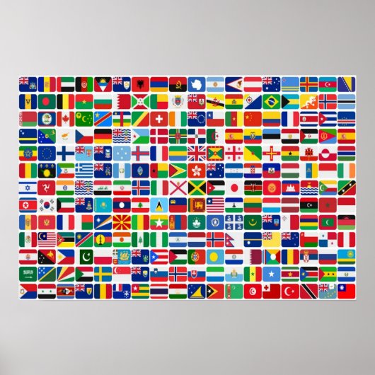 Poster Flags de la nation World All Countries (Devant)