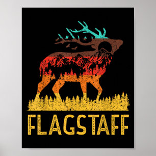 Poster Flagstaff - aime la nature randonnée vintage 70s 8
