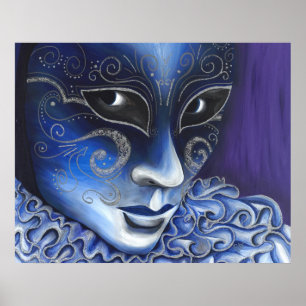 Poster Flair bleu et argenté