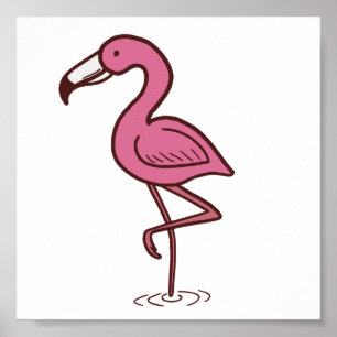 Poster Flamant de la Jungle Imprimé Petit
