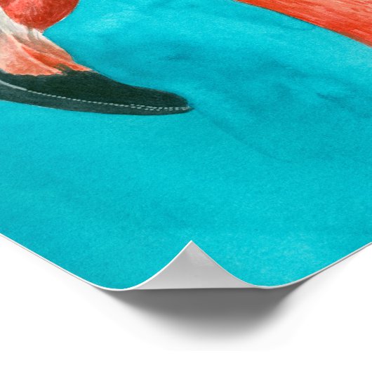 Poster Flamant rose (Coin)