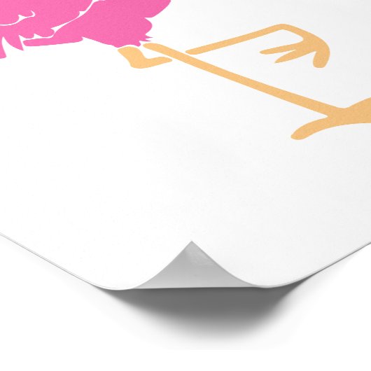 Poster Flamant rose (Coin)