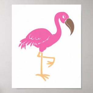 Poster Flamant rose