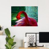 Poster Flamant rose (Bureau à domicile)