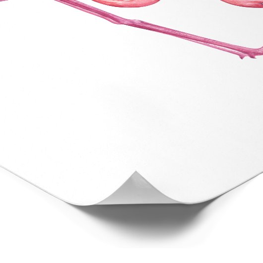 Poster Flamant rose (Coin)