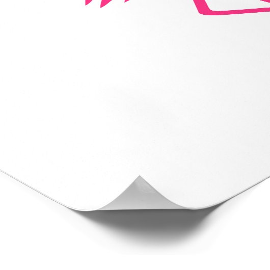 Poster flamant rose (Coin)