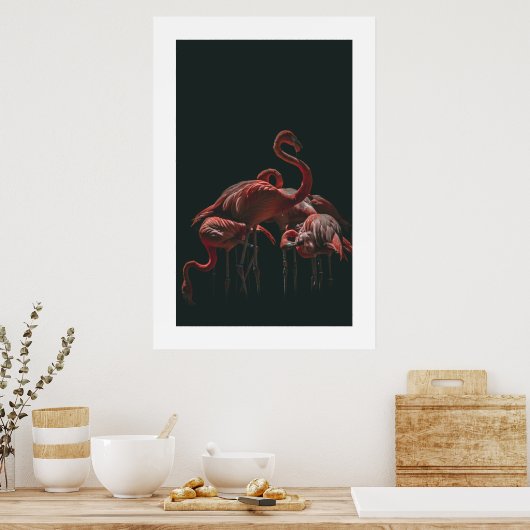 Poster Flamant rose (Cuisine)
