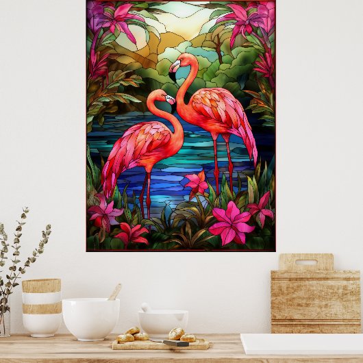 Poster Flamant rose (Cuisine)