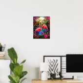 Poster Flamant rose (Bureau à domicile)