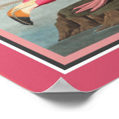 Poster Flamant rose américain d'Audubon (Coin)