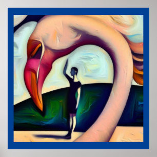 Poster Flamant rose animal Spirit 3