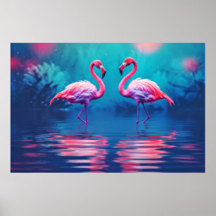 Poster Flamant rose Animaux Animaux Faune Sauvage Coloré