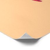 Poster Flamant rose aquarelle jolie art (Coin)