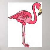 Poster Flamant Rose Avec De Longues Pattes (Devant)