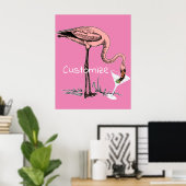 Poster Flamant rose Boire Martini Thunder_Cove (Bureau à domicile)