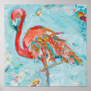 Poster Flamant rose brillant