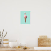 POSTER FLAMANT ROSE CONE (Cuisine)
