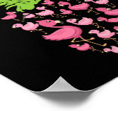 Poster Flamant rose D'Ananas Plages D'Aloha Hawaii - Bir (Coin)