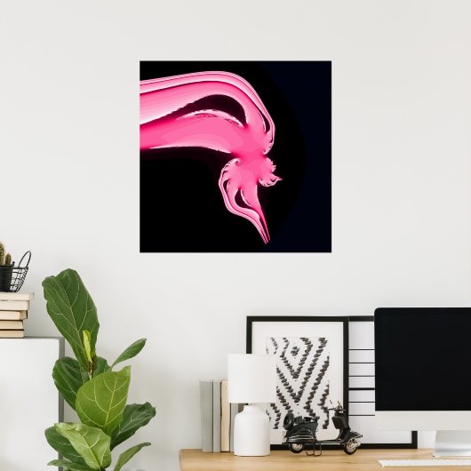 Poster Flamant rose dansant (Bureau à domicile)