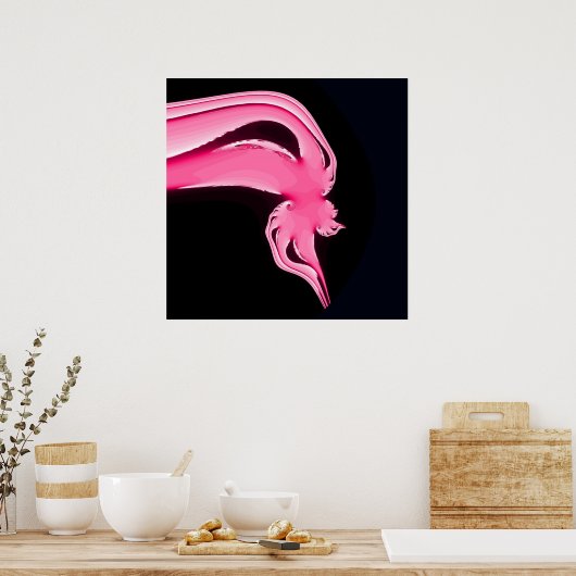 Poster Flamant rose dansant (Cuisine)