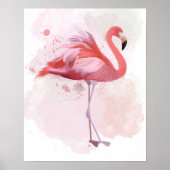 Poster Flamant rose de bouffée (Devant)
