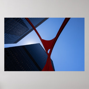 Poster Flamant rose de Chicago