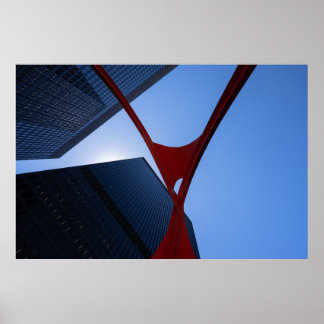 Poster Flamant rose de Chicago