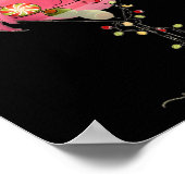 Poster Flamant rose De Noël À Martini Gl Pour Tropical Ho (Coin)