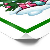 Poster Flamant rose de Noël Clipart-27301 (Coin)