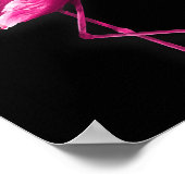 Poster Flamant rose des oiseaux Sensibilisation au cancer (Coin)