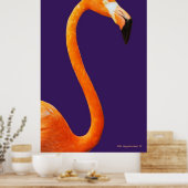 Poster Flamant rose En Bleu (Cuisine)