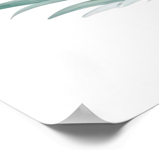 Poster Flamant rose et fleurs (Coin)