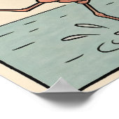 Poster Flamant rose Existentiel Comique - L'équilibre est (Coin)