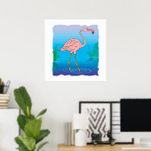 Poster Flamant rose Fitzgerald (Bureau à domicile)