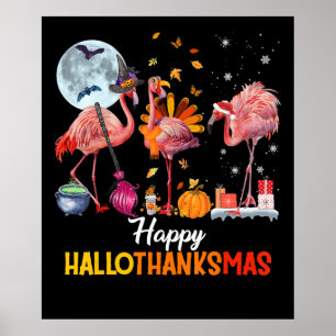 Poster Flamant rose Flamant rose Thanksgiving Halloween N