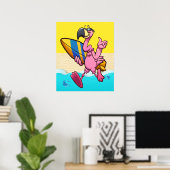 Poster Flamant rose Fun (Bureau à domicile)