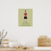 Poster Flamant rose Golfer (Cuisine)