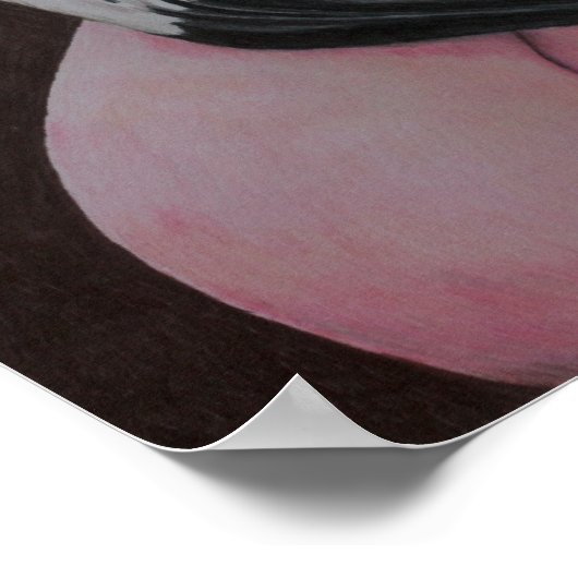 Poster Flamant rose Original Bird Art Imprimer (Coin)
